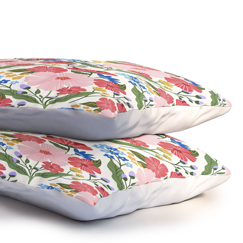 Design by Spark Wild Bloom Flowers Pillow Shams