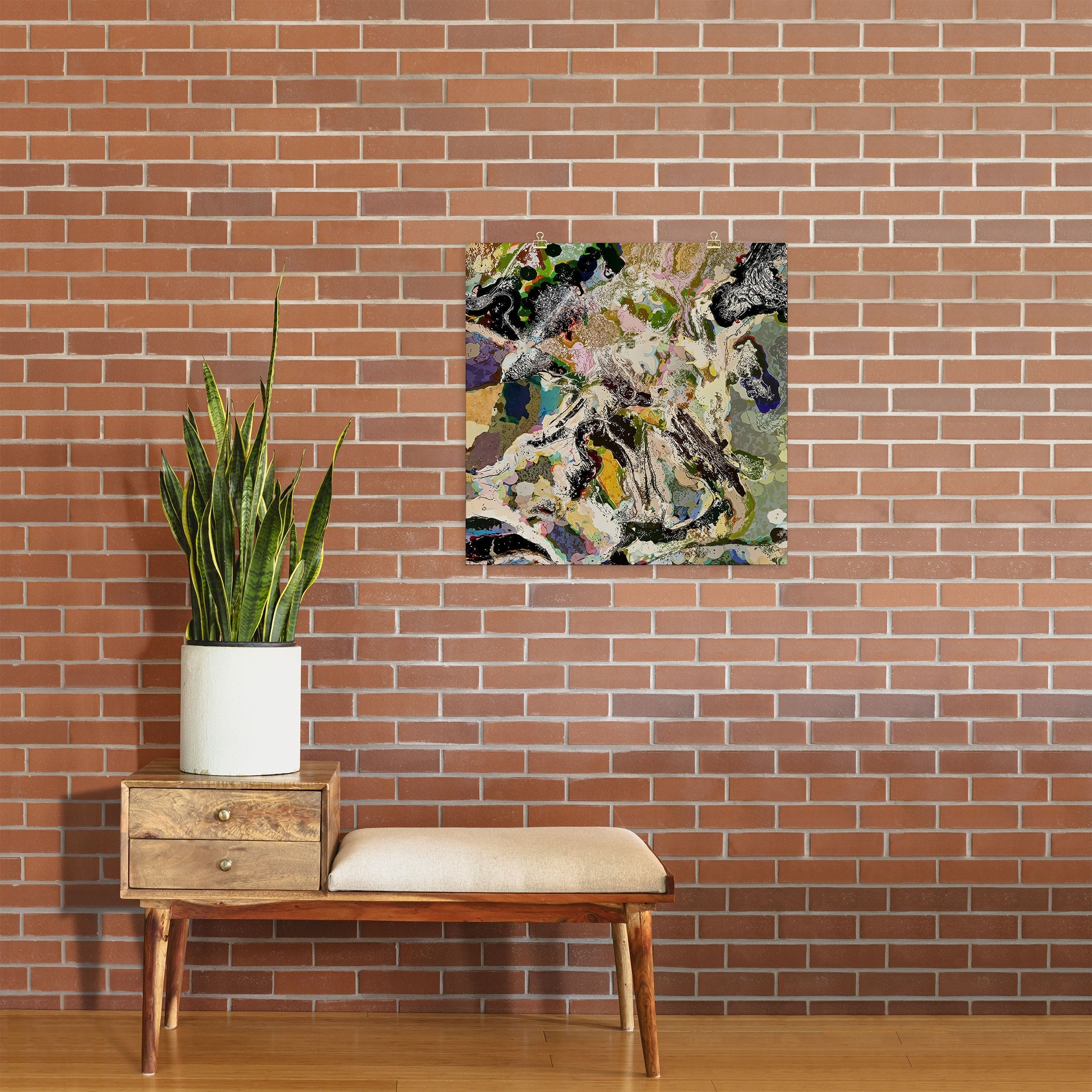 83 Oranges Echoes Beneath the Surface Art Print