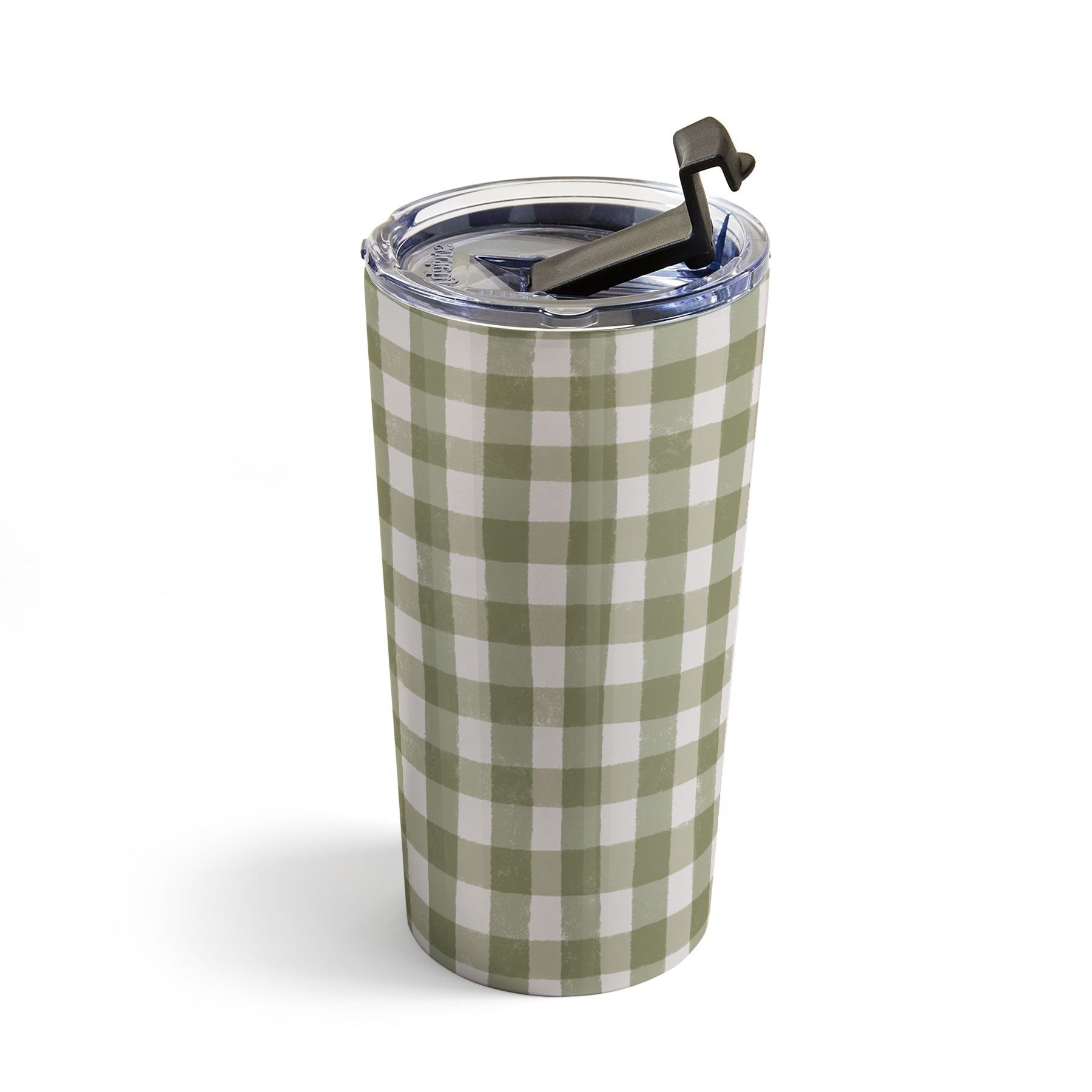 Menina Lisboa Rustic Green Plaid Travel Mug