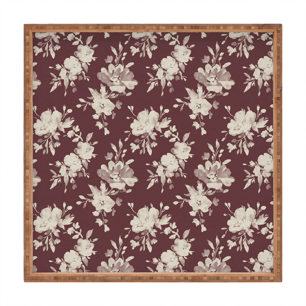 Marta Barragan Camarasa Antique Petal Romance Square Tray