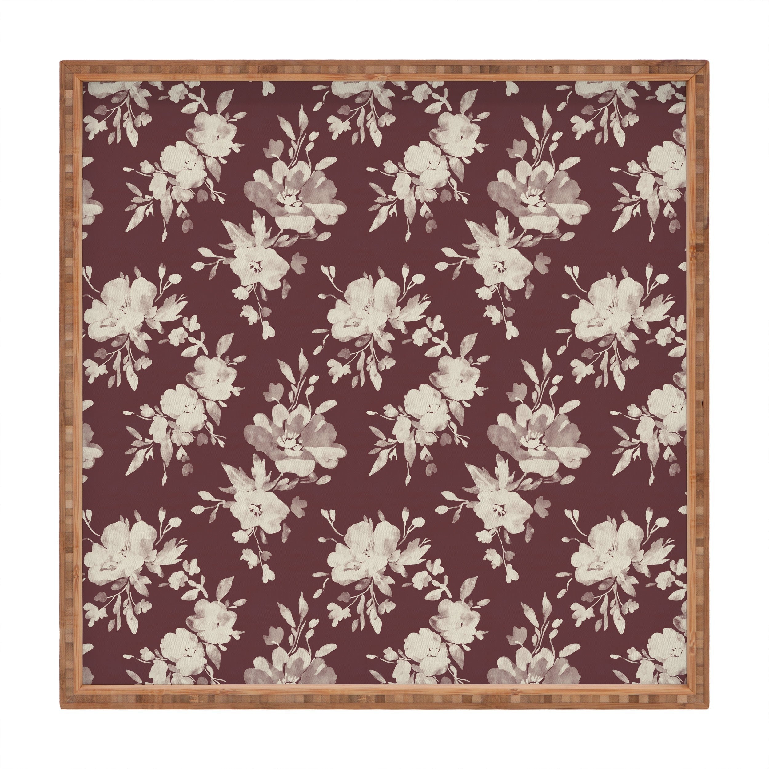 Marta Barragan Camarasa Antique Petal Romance Square Tray