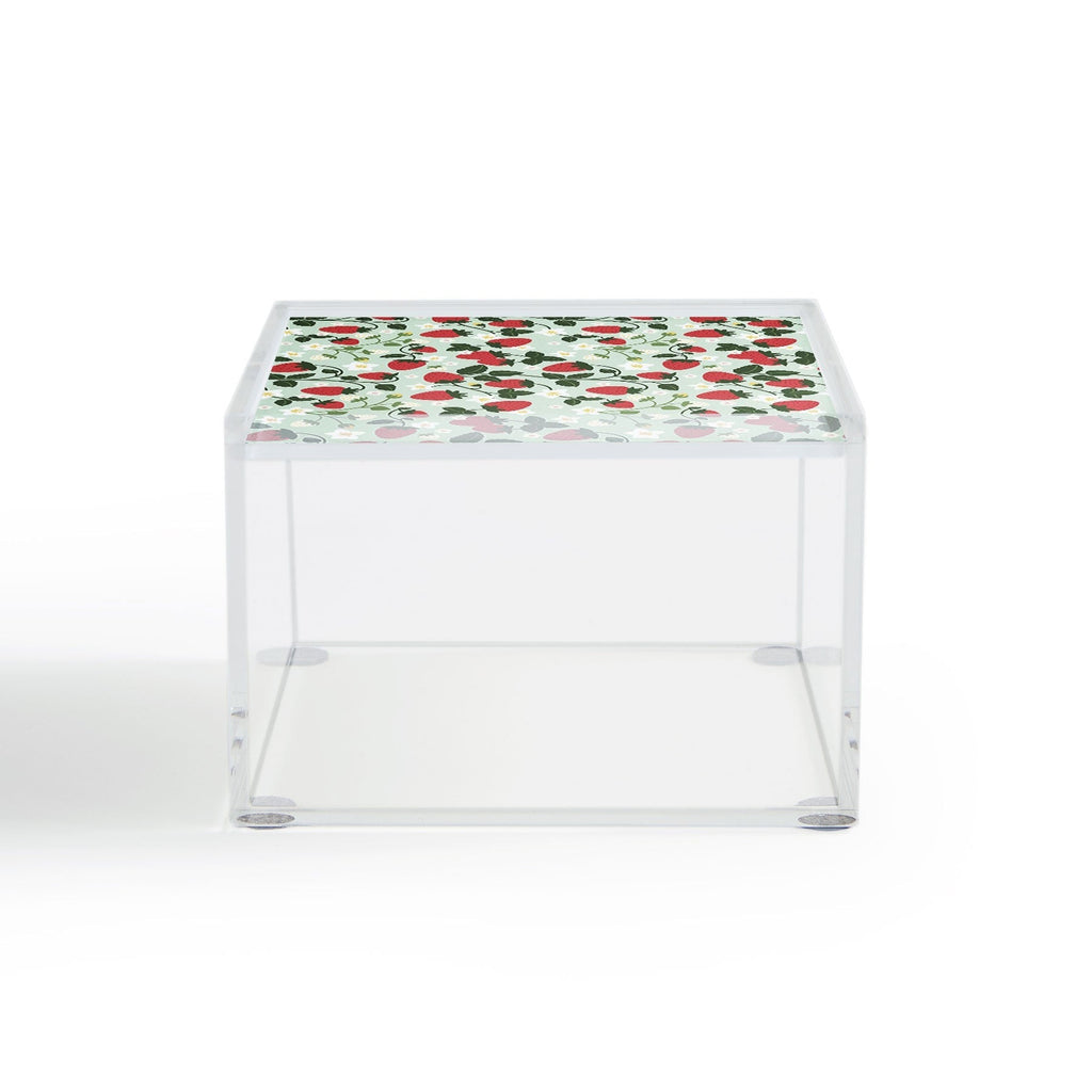 Design by Spark Strawberry Florals Fields Acrylic Box