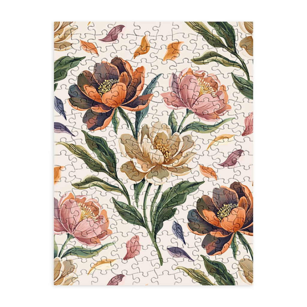 Marta Barragan Camarasa Hand Painted Peony Florals Puzzle