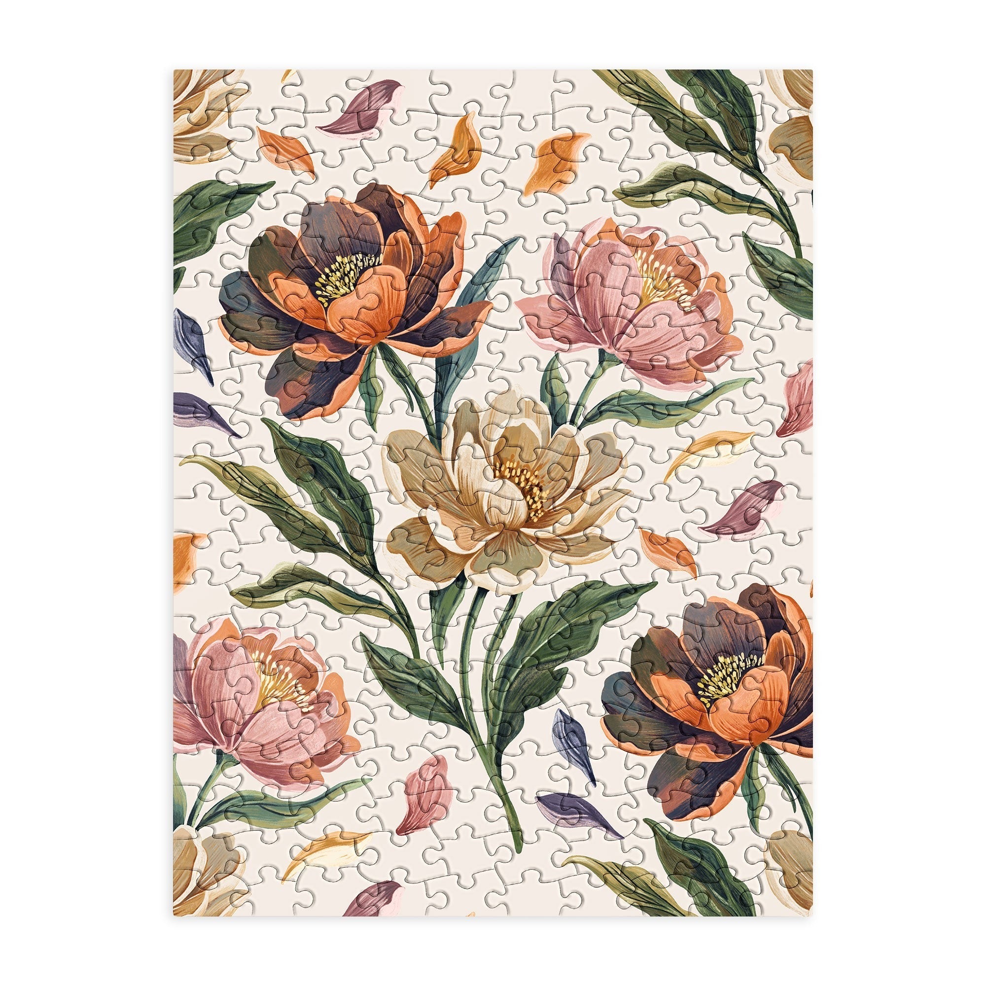 Marta Barragan Camarasa Hand Painted Peony Florals Puzzle