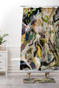 83 Oranges Echoes Beneath the Surface Shower Curtain And Mat