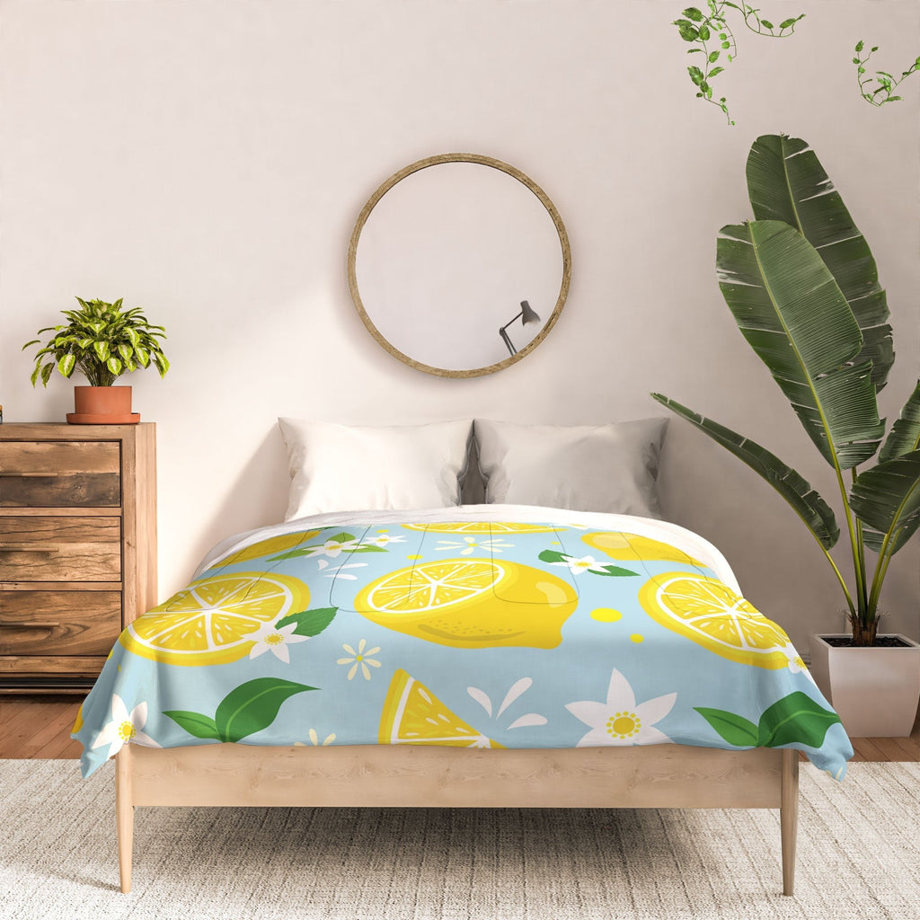 Design by Spark Lemony Fresh Florals Comforter