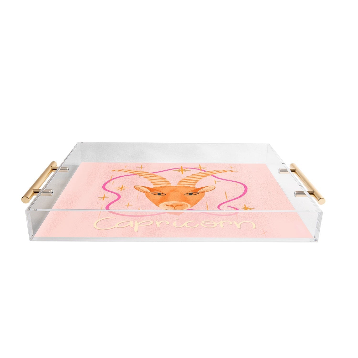 Little Om Zodiac Sign Capricorn Acrylic Tray