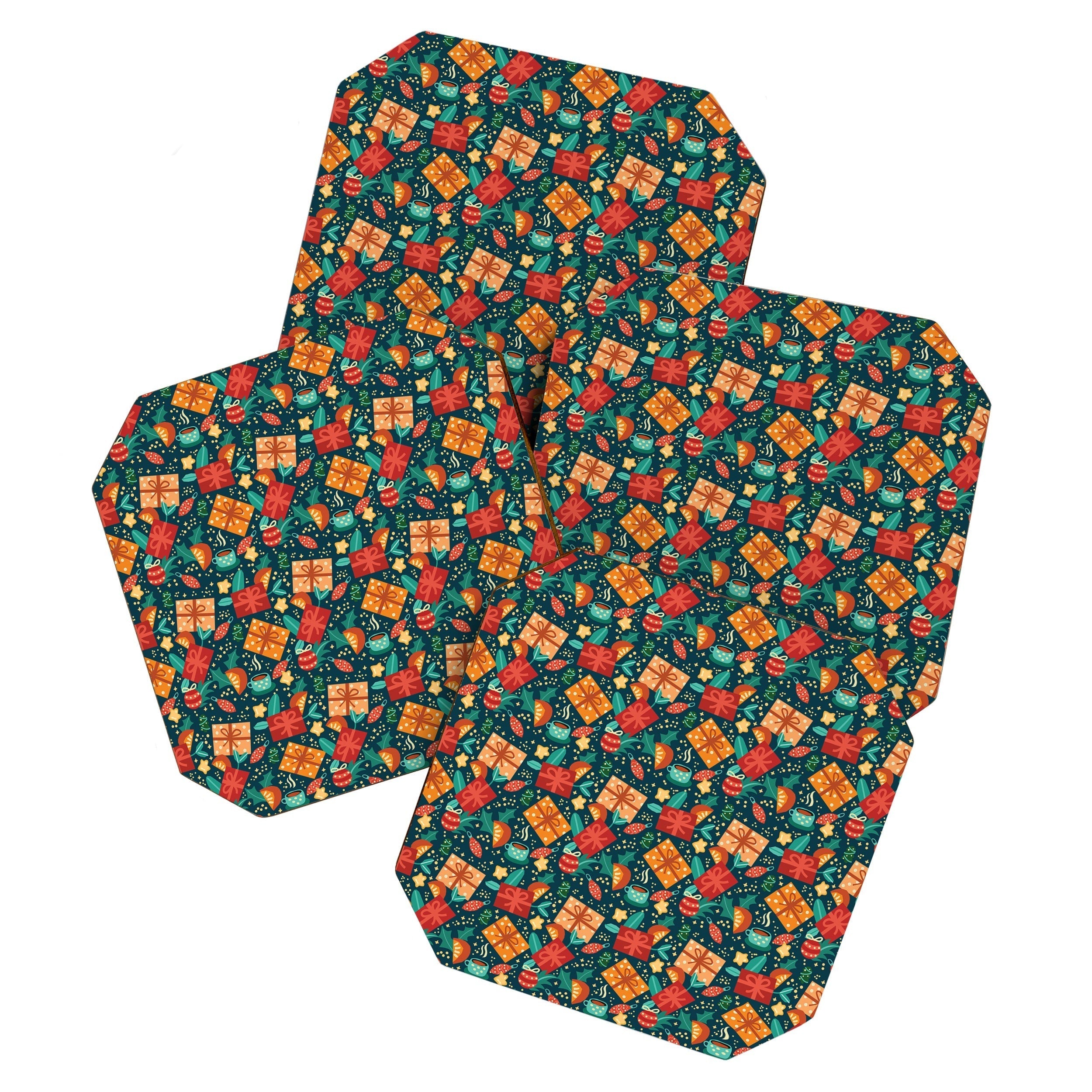 Valeria Frustaci Christmas pattern Coaster Set