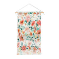 Ninola Design Botanic Retreat Tropical Whimsical Flowers Coral Green Wall Hanging Portrait