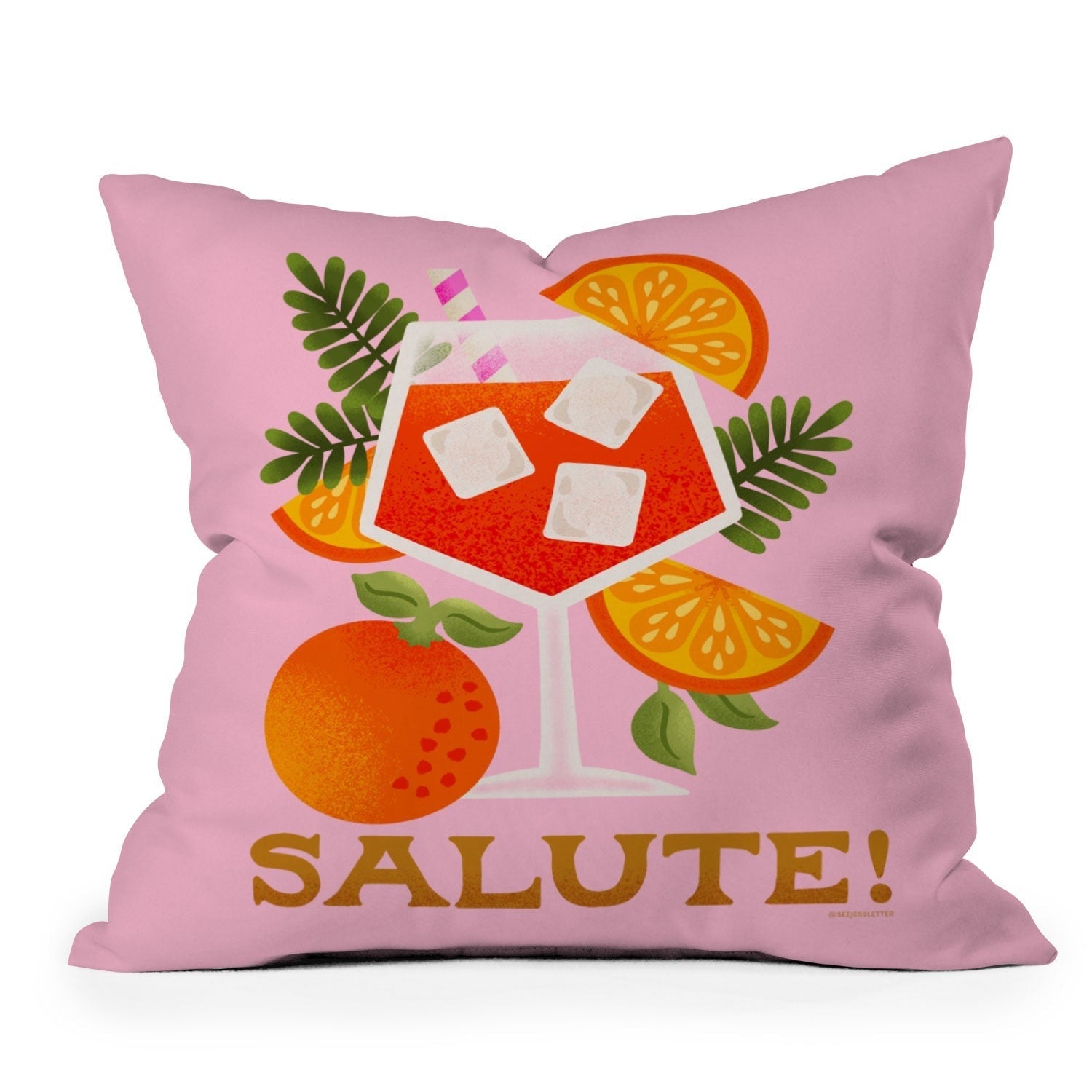 Jessica Molina Orange Spritz Throw Pillow