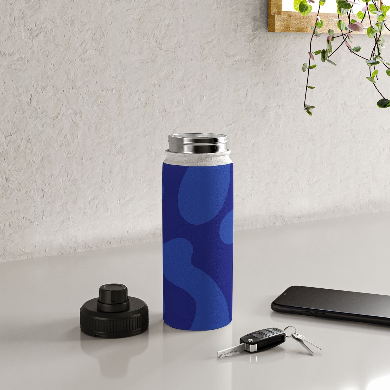 Camilla Foss Blue Pebble Water Bottle