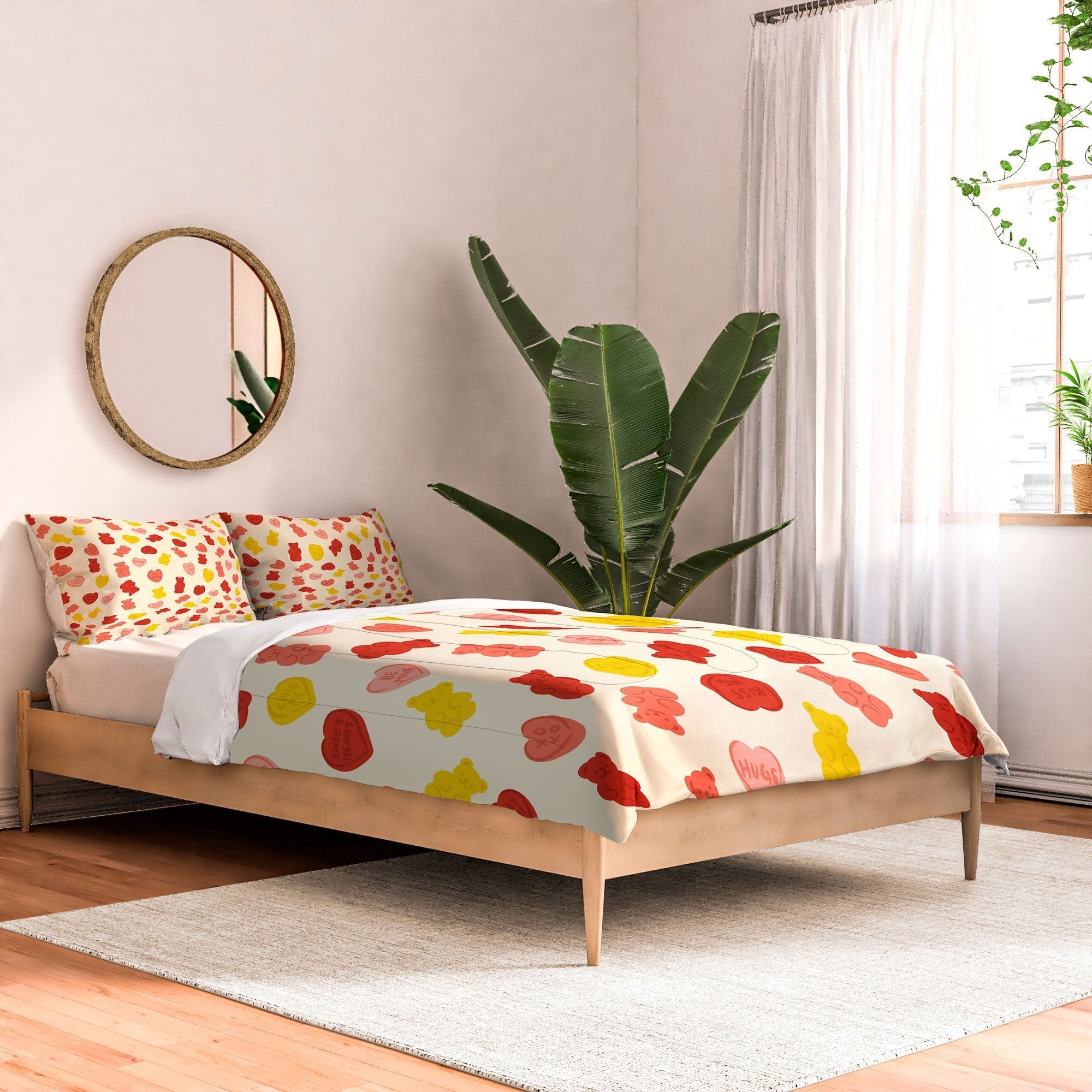 Design by Spark Gummy Bears and Candy Hearts Valentines Comforter