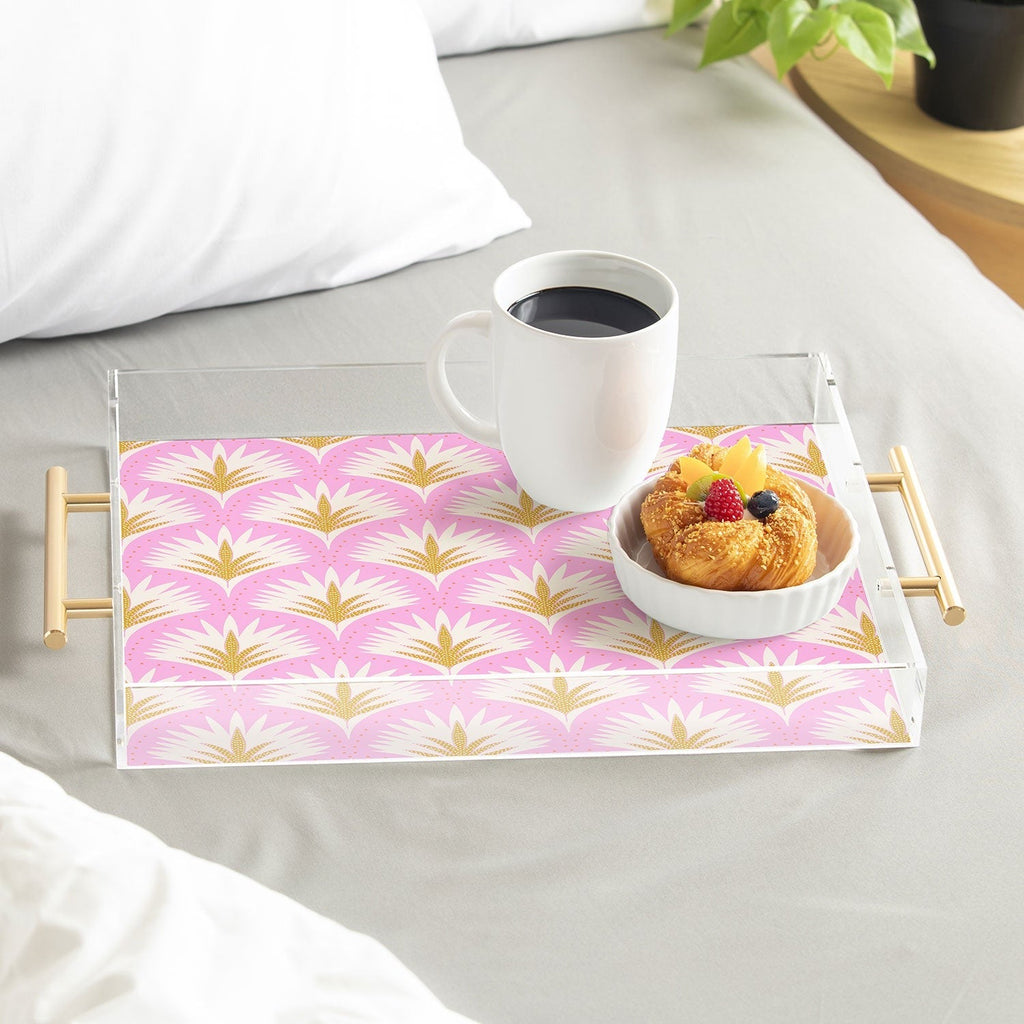 Jennifer Labre Pink Palmetto Acrylic Tray
