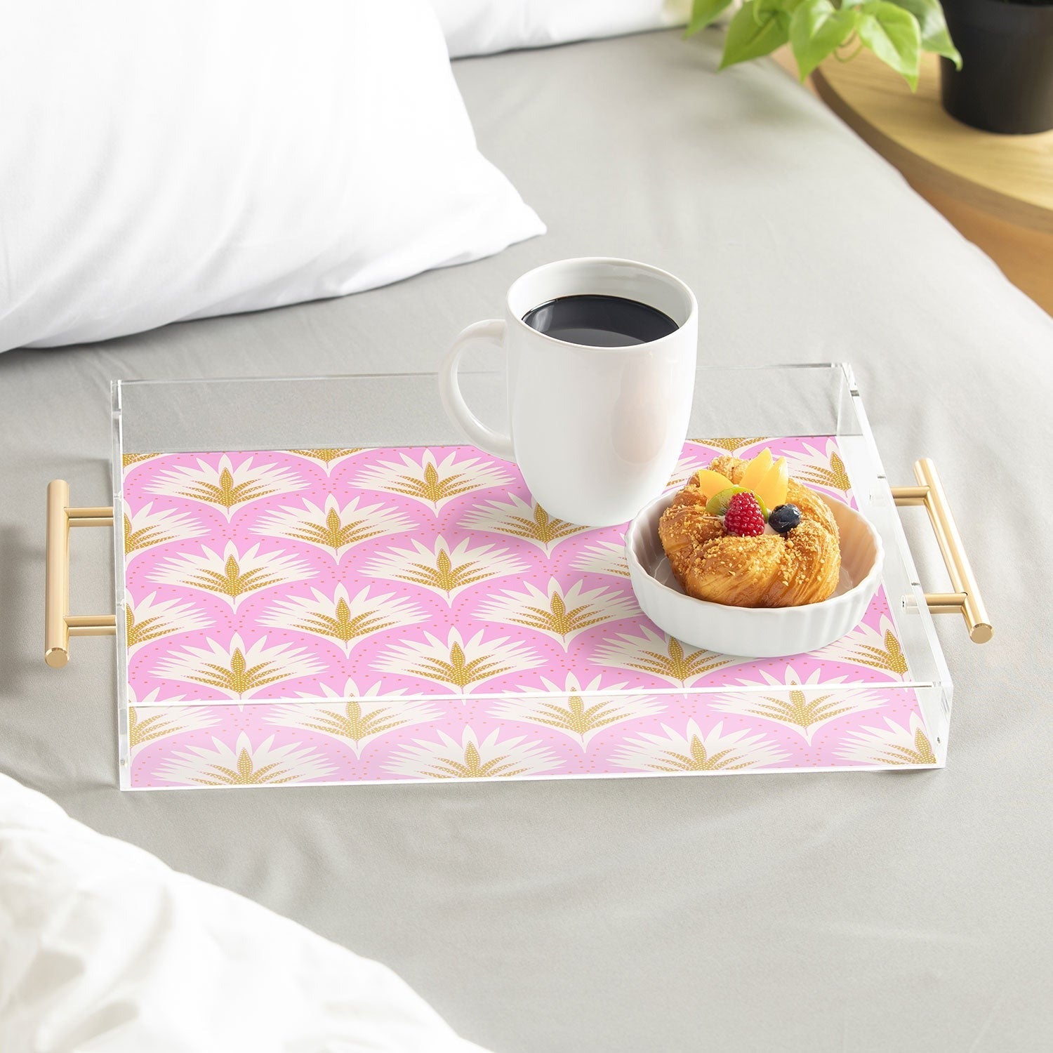 Jennifer Labre Pink Palmetto Acrylic Tray