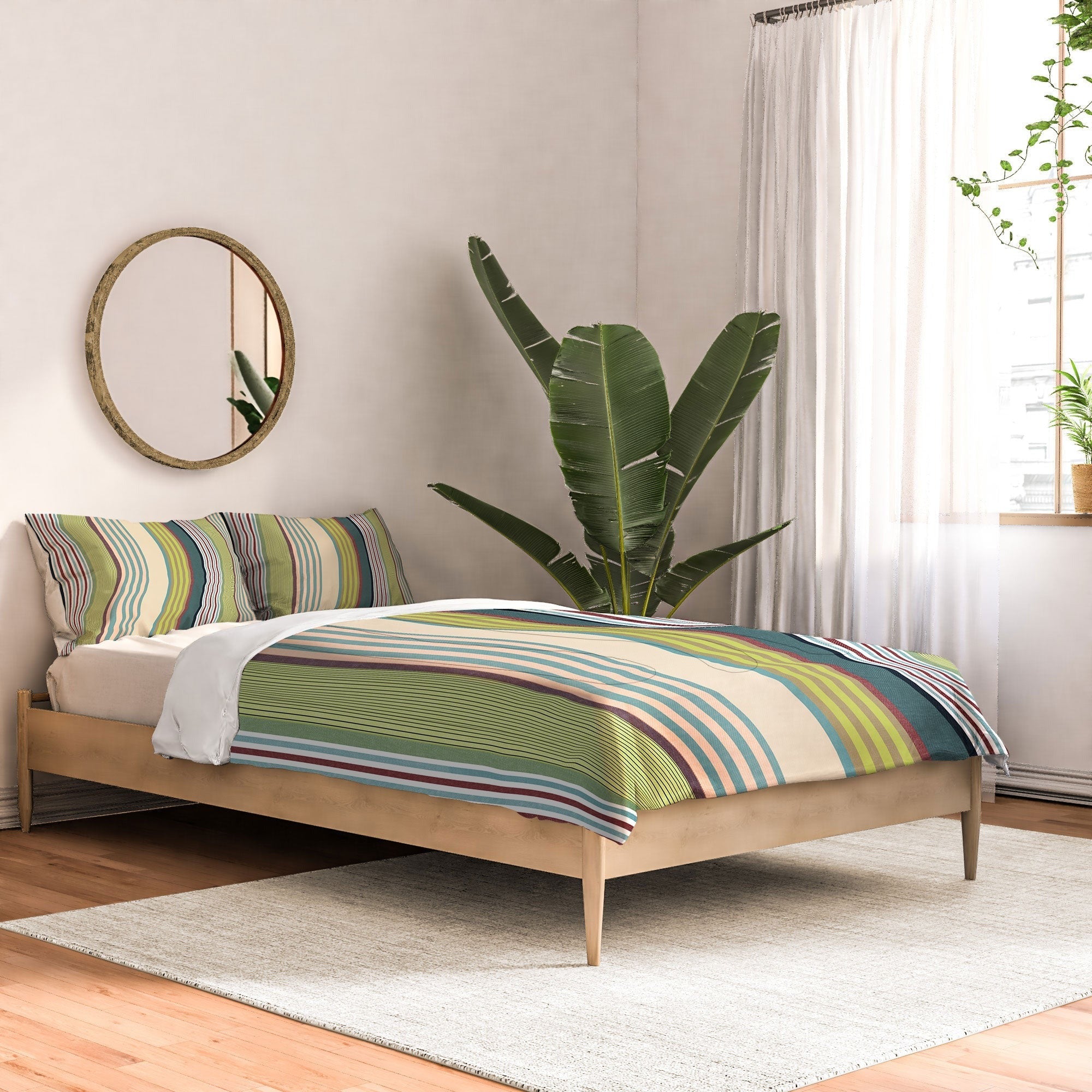 Marta Barragan Camarasa Colorful Stripe Delight Comforter