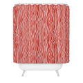 Avenie BR Red Zebra Stripe Shower Curtain