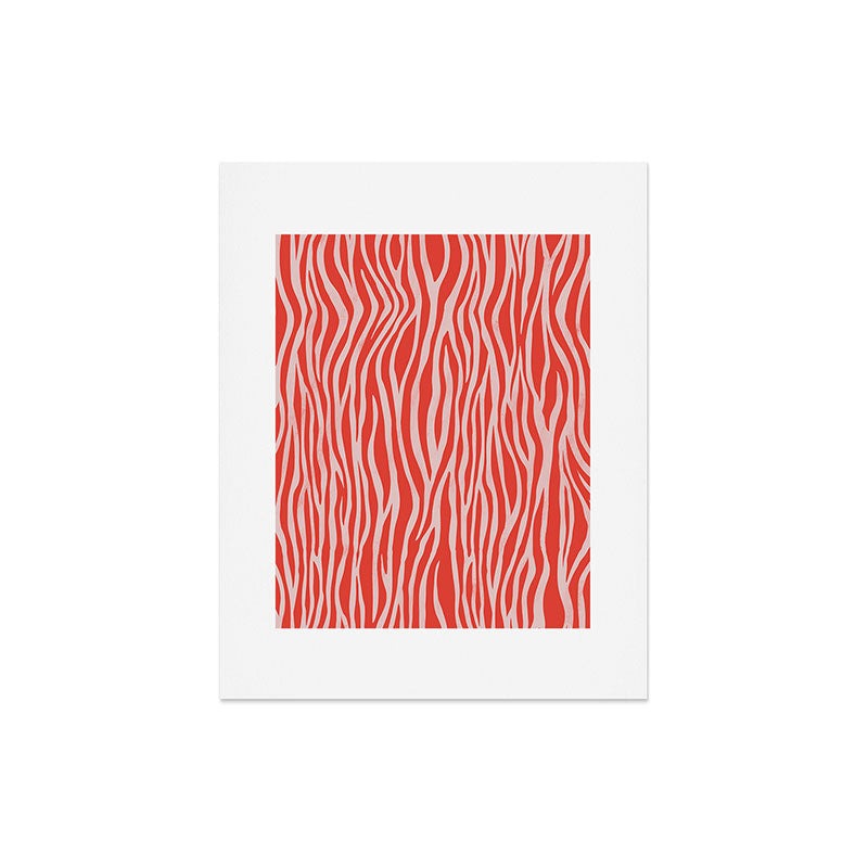 Avenie BR Red Zebra Stripe Art Print