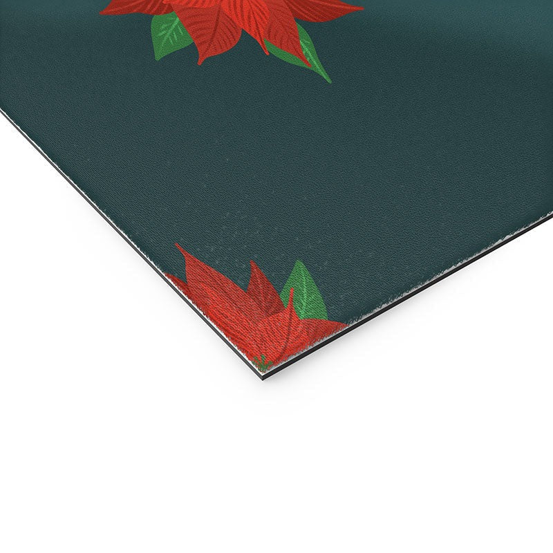 Design by Spark Poinsettia Florals Welcome Mat