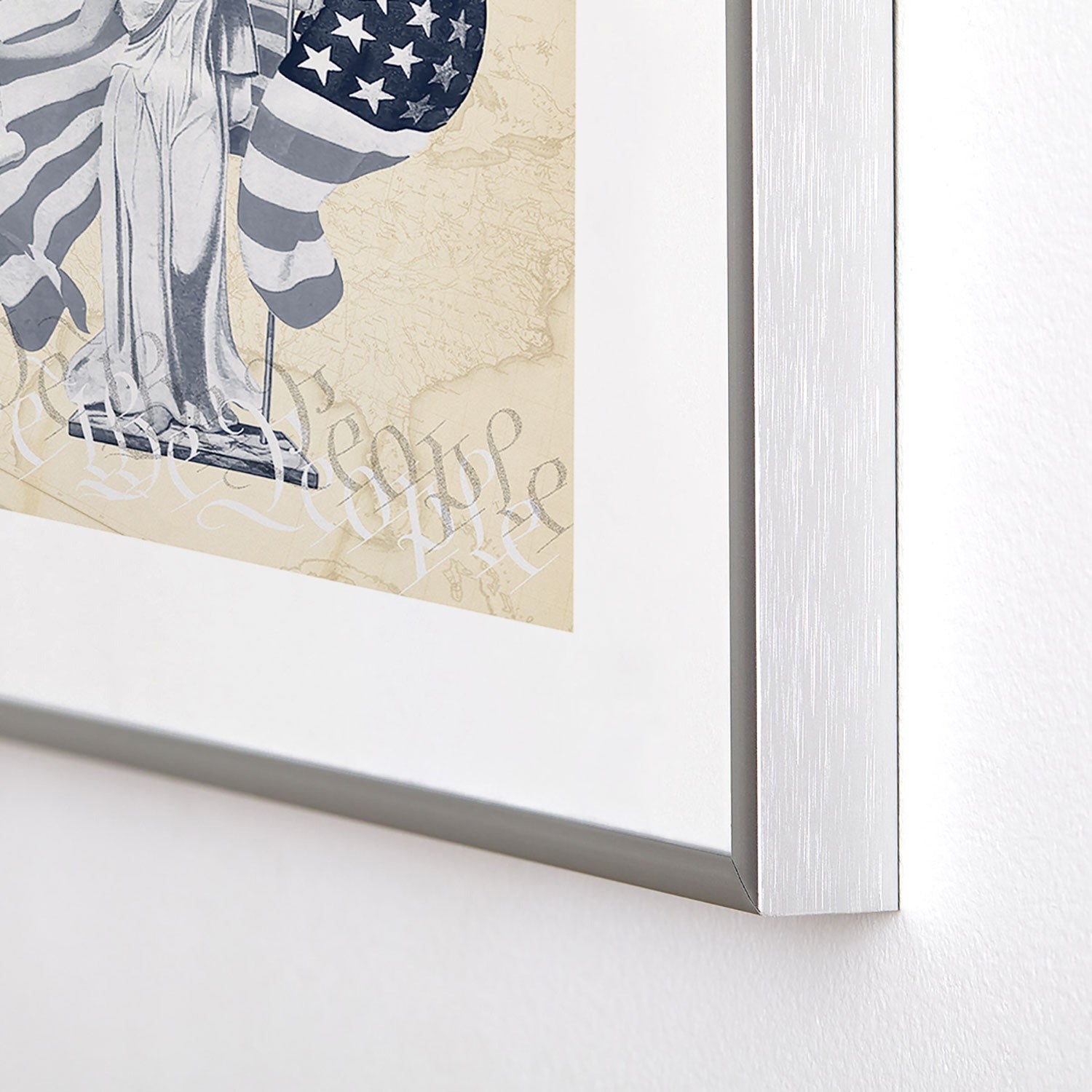 DENY Designs Liberty and Justice Woman Metal Framed Art Print