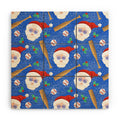 Design by Spark Sporty Baseball Santa Wood Wall Mural