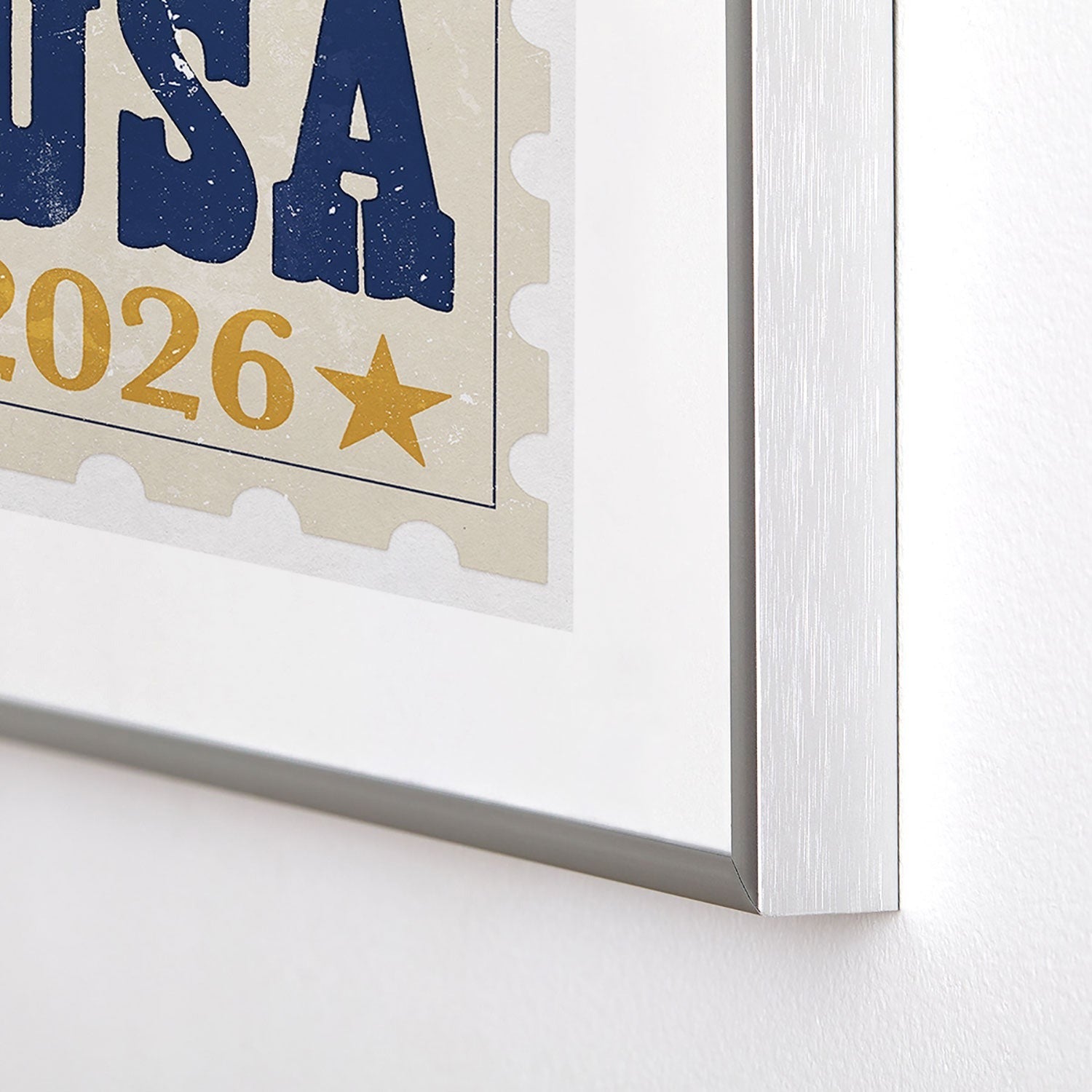 DENY Designs USA Stamp Metal Framed Art Print