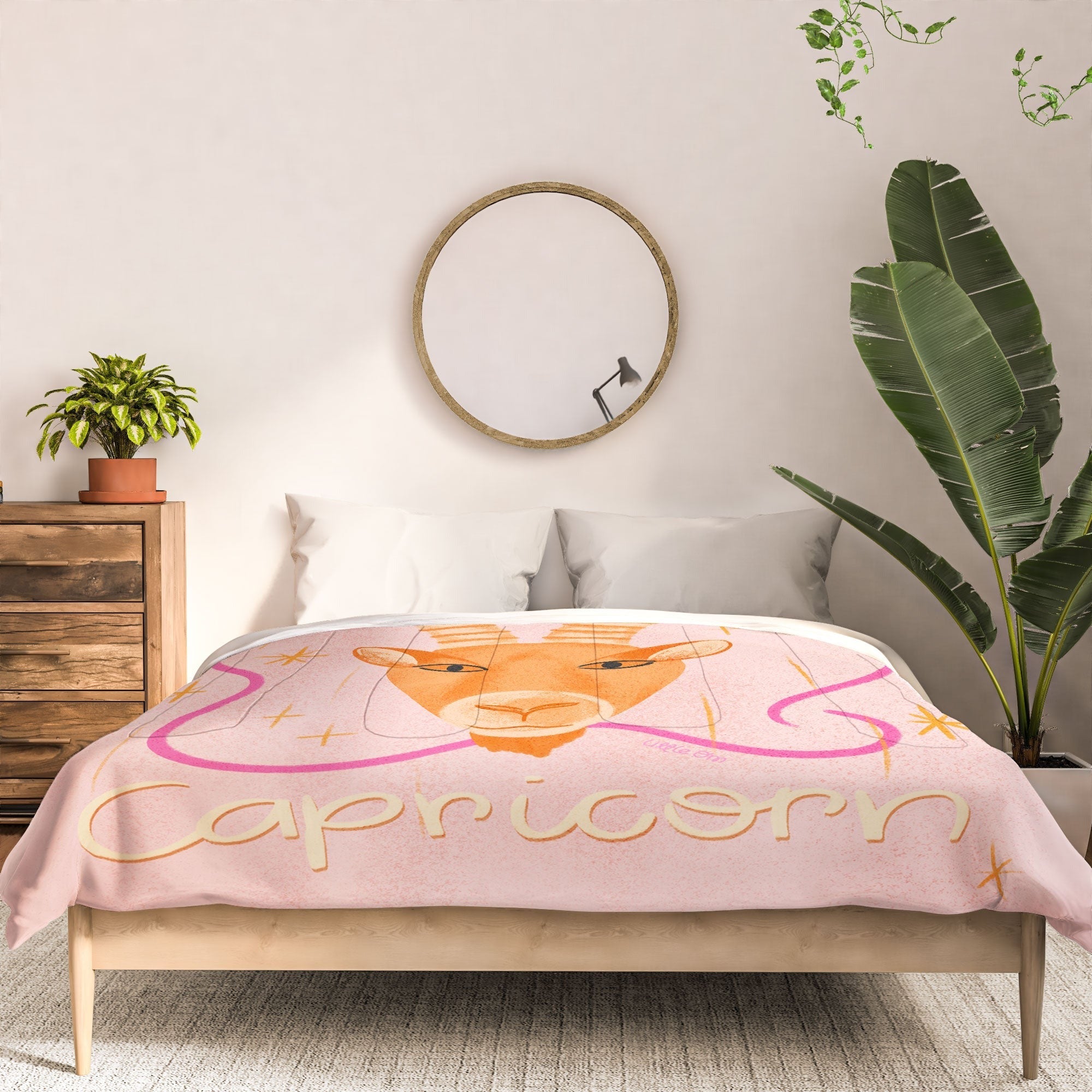 Little Om Zodiac Sign Capricorn Comforter