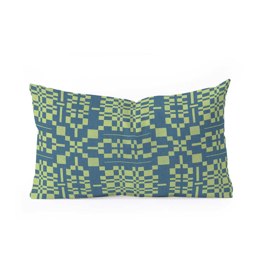 Marta Barragan Camarasa Nostalgic Grid Design Oblong Throw Pillow