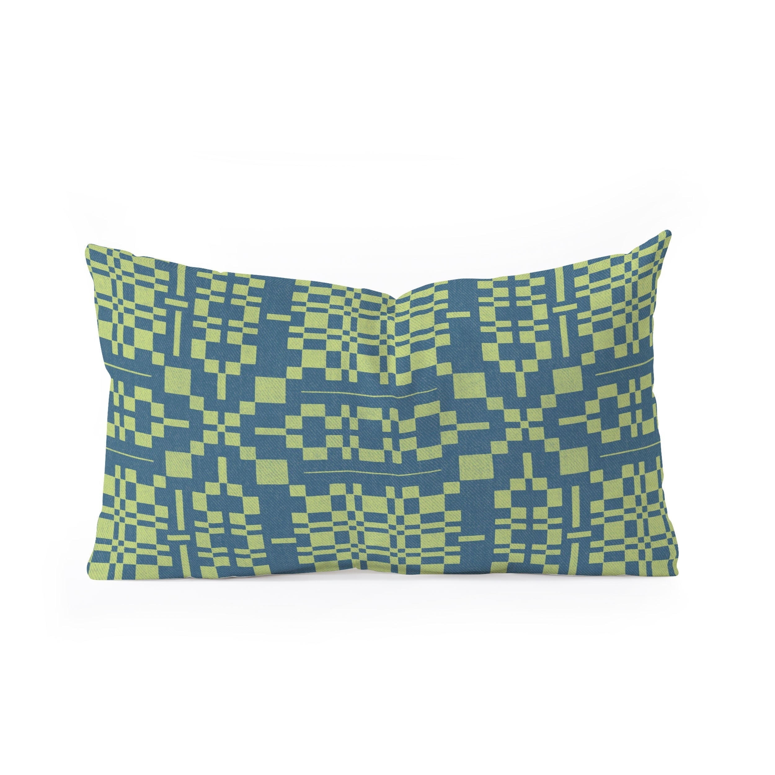 Marta Barragan Camarasa Nostalgic Grid Design Oblong Throw Pillow