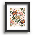 Marta Barragan Camarasa Hand Painted Peony Florals Recessed Framing Rectangle