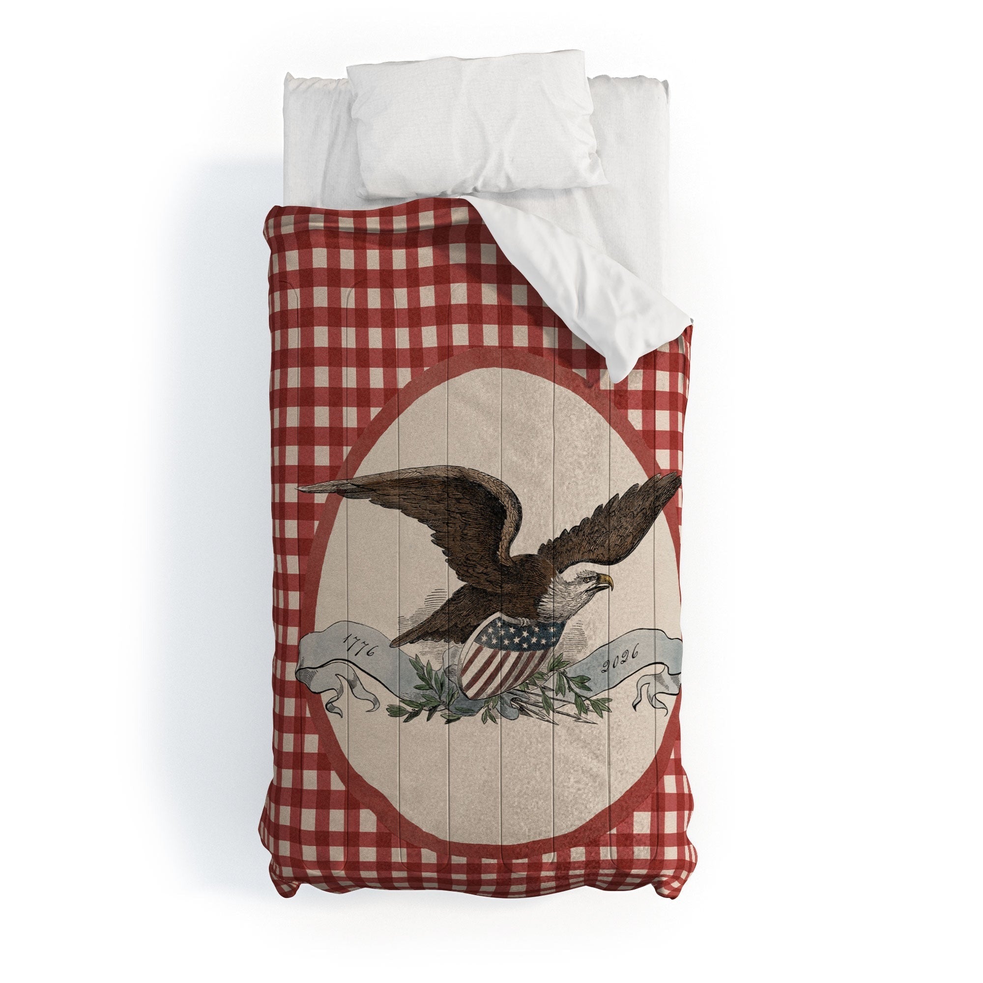 DENY Designs Gingham Eagle Comforter