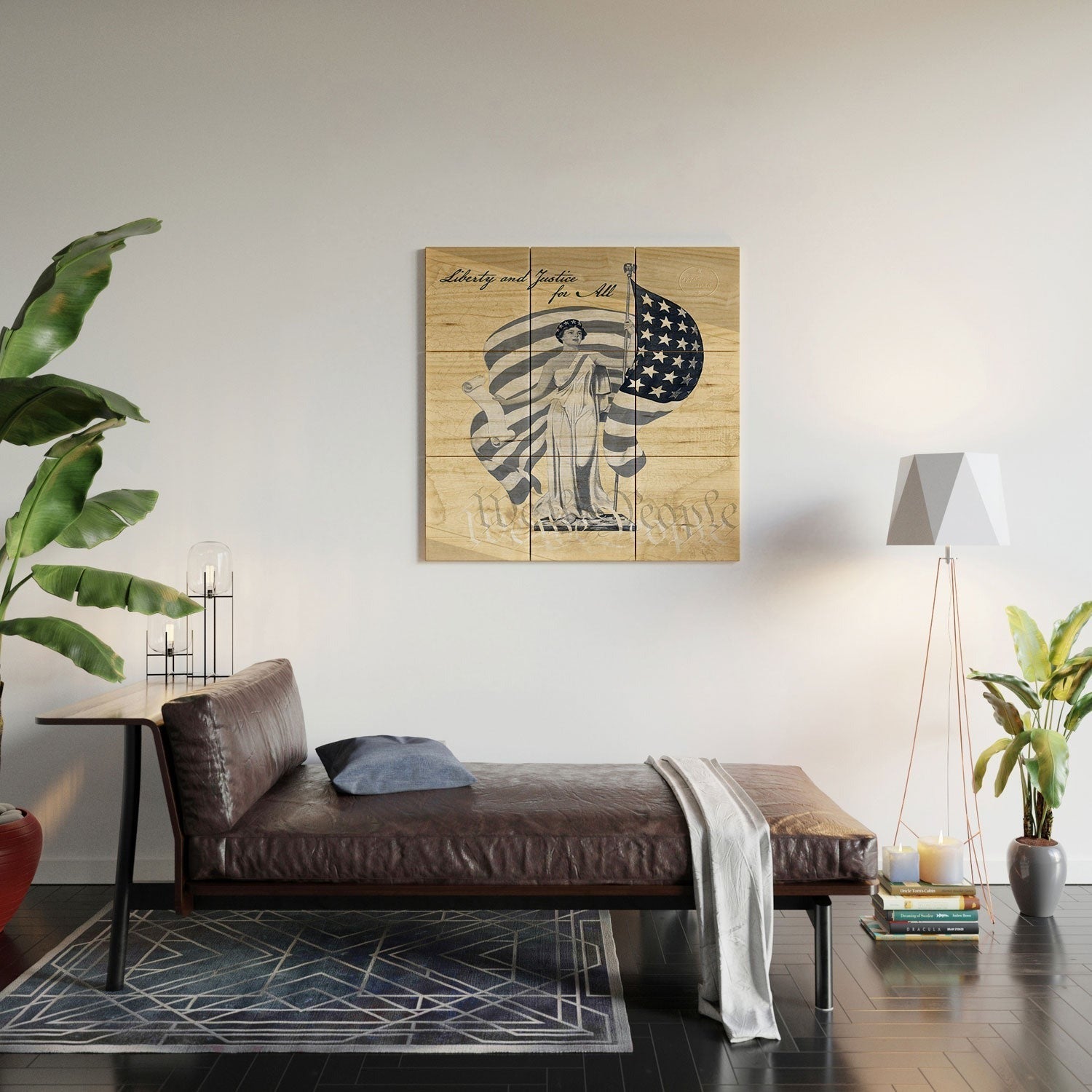 DENY Designs Liberty and Justice Woman Wood Wall Mural