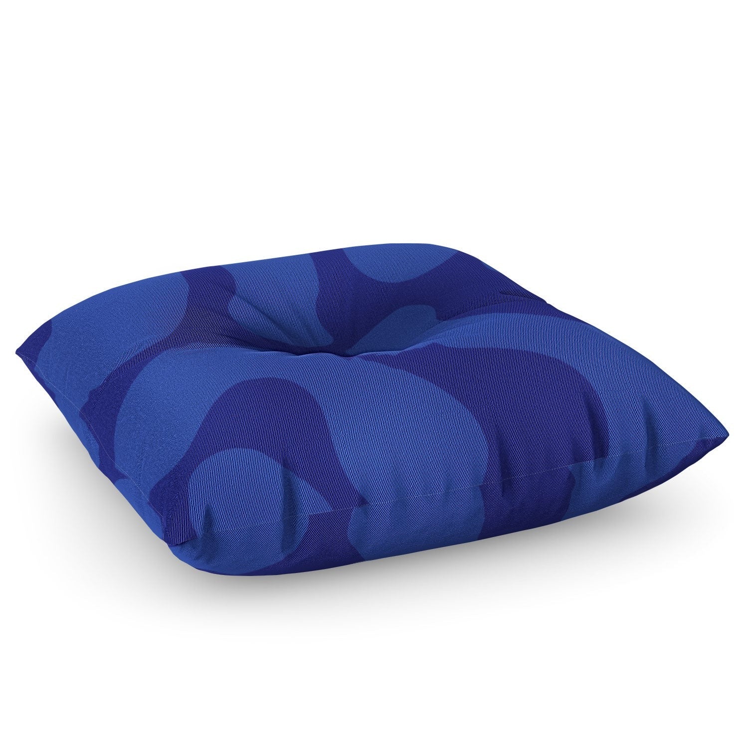Camilla Foss Blue Pebble Floor Pillow Square