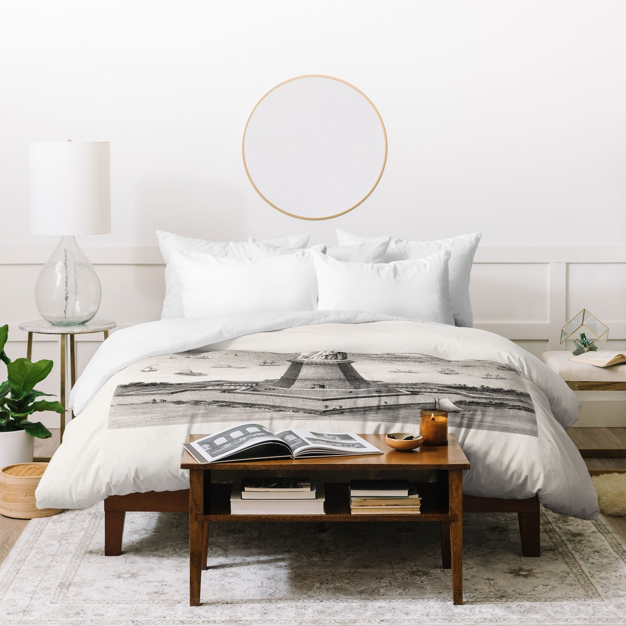 DENY Designs Vintage Lady Liberty Duvet Cover