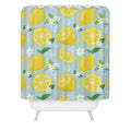 Design by Spark Lemony Fresh Florals Shower Curtain