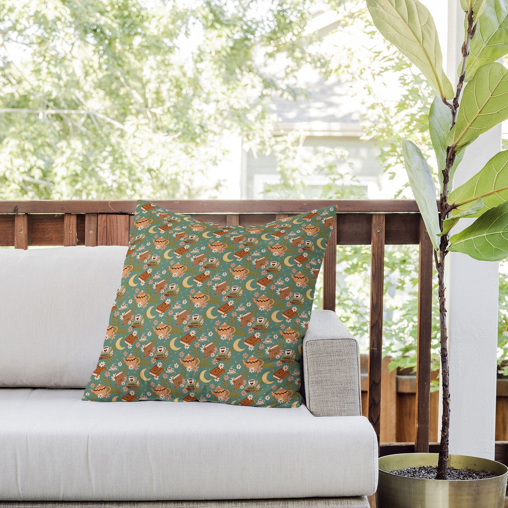 Avenie Moonlit Reading Nook I Outdoor Throw Pillow