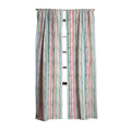 Ninola Design Botanic Retreat Watercolor Stripes Green Orange Red Blackout Window Curtain