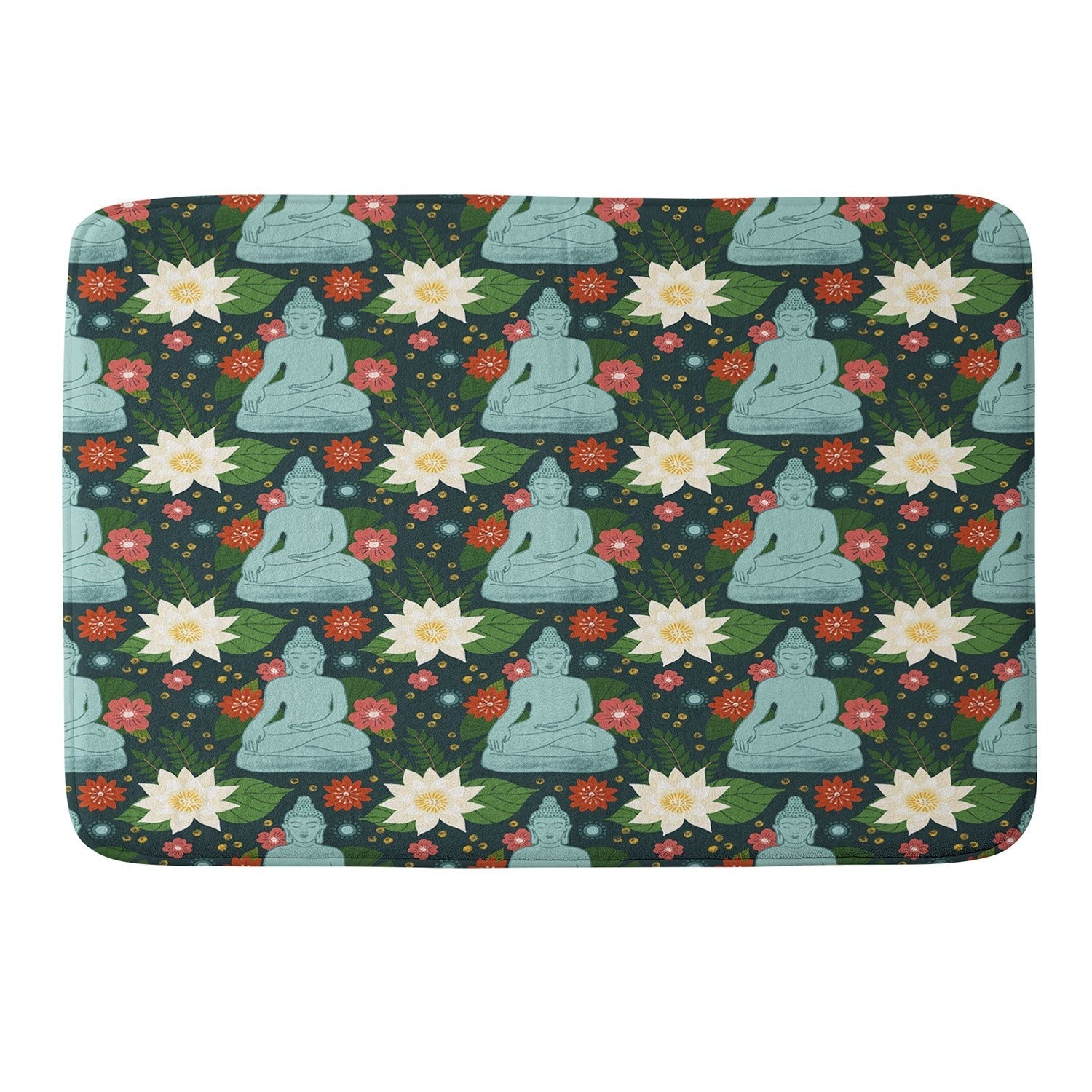 Design by Spark Meditating Lotus Buddha Memory Foam Bath Mat