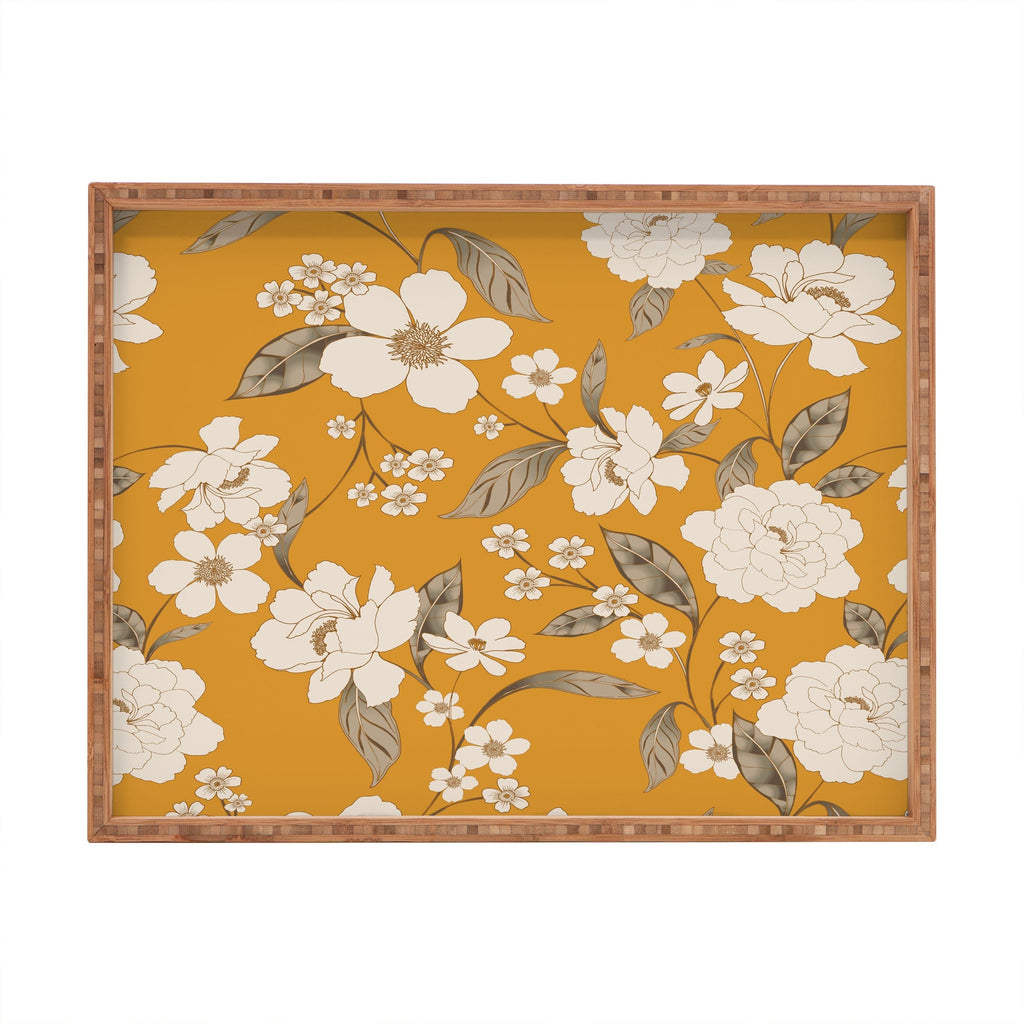 Gabriela Fuente Roberta Sunflower Rectangular Tray