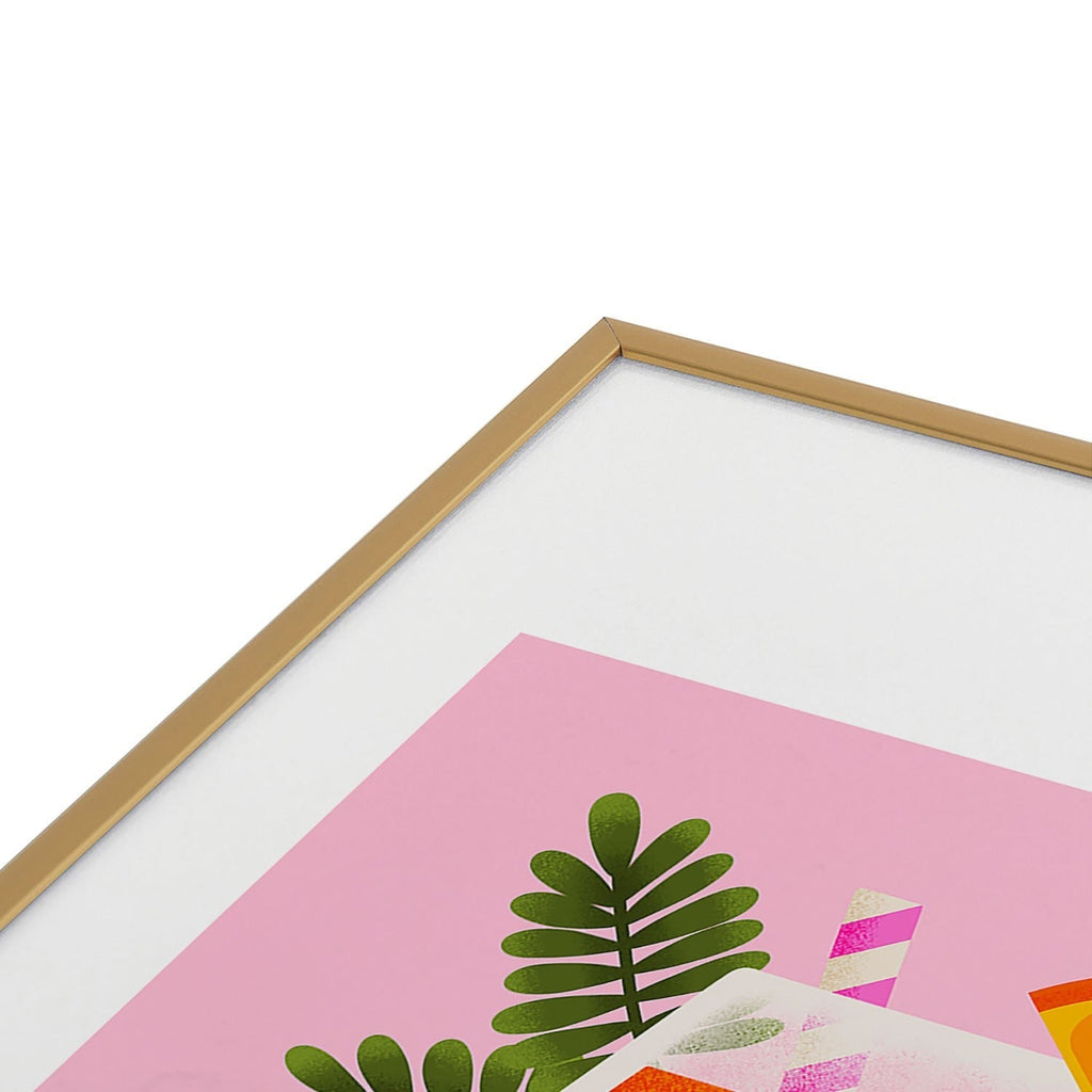 Jessica Molina Orange Spritz Metal Framed Art Print