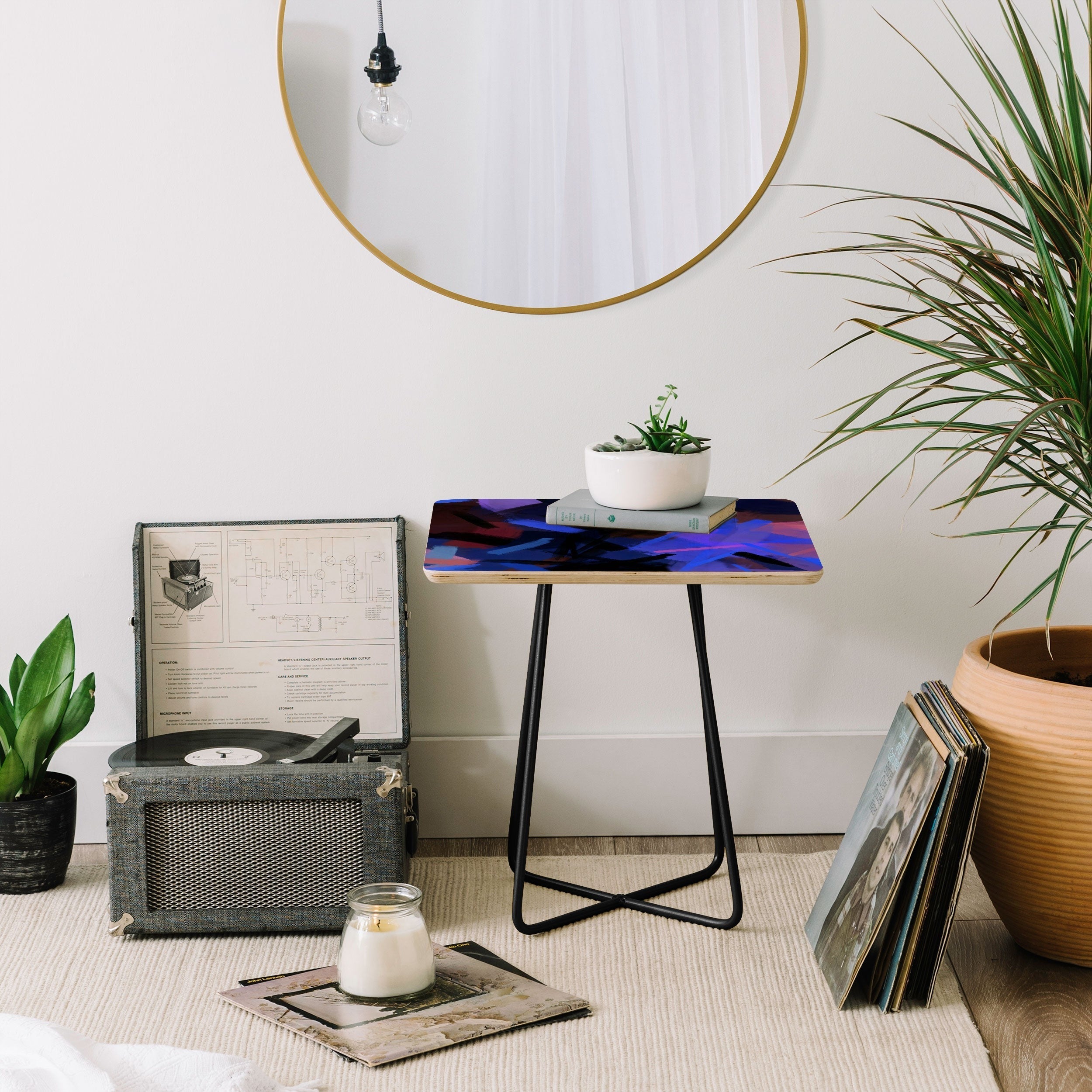 83 Oranges Midnight Sparks Side Table