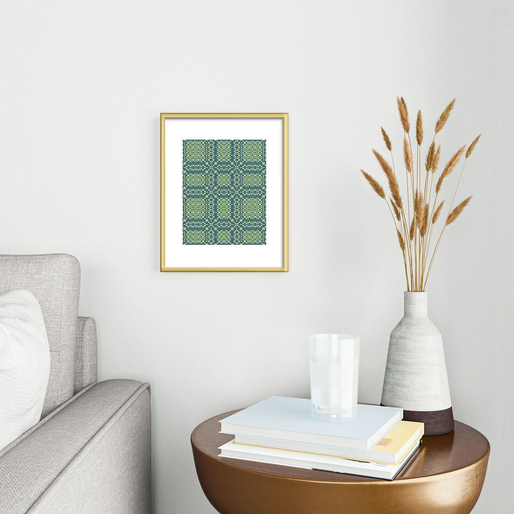 Marta Barragan Camarasa Nostalgic Grid Design Metal Framed Art Print