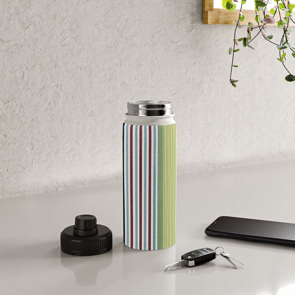 Marta Barragan Camarasa Colorful Stripe Delight Water Bottle