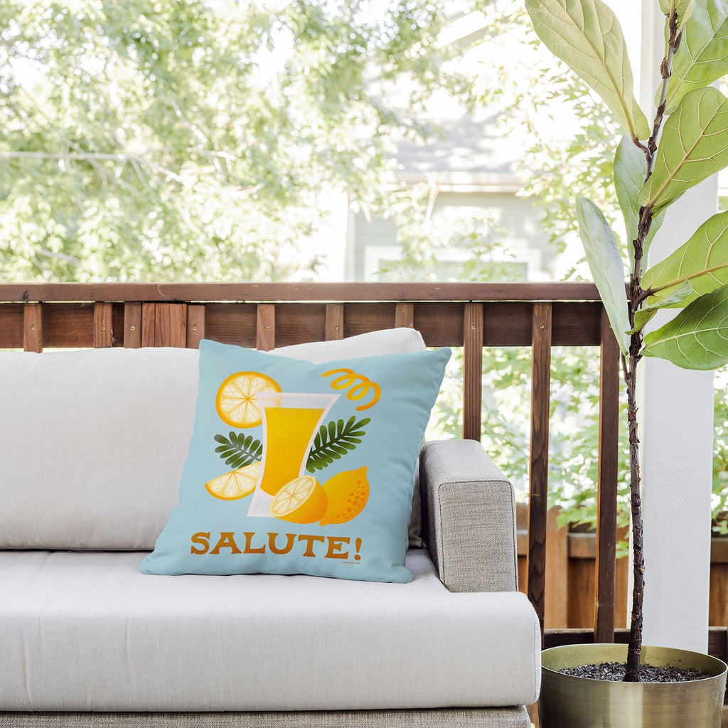 Jessica Molina Limoncello Cocktail Outdoor Throw Pillow