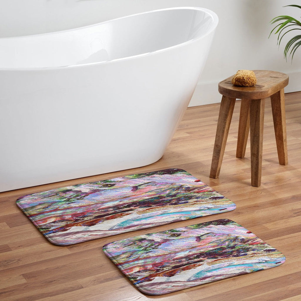 83 Oranges Sequin Haze Memory Foam Bath Mat