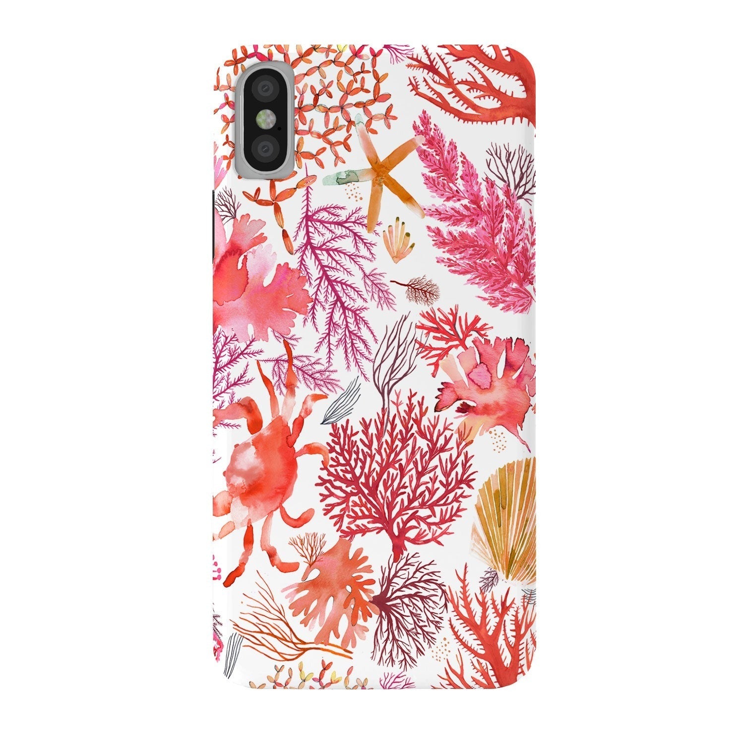 Ninola Design Botanic Retreat Coral Reef Crab Lobster Red Phone Case