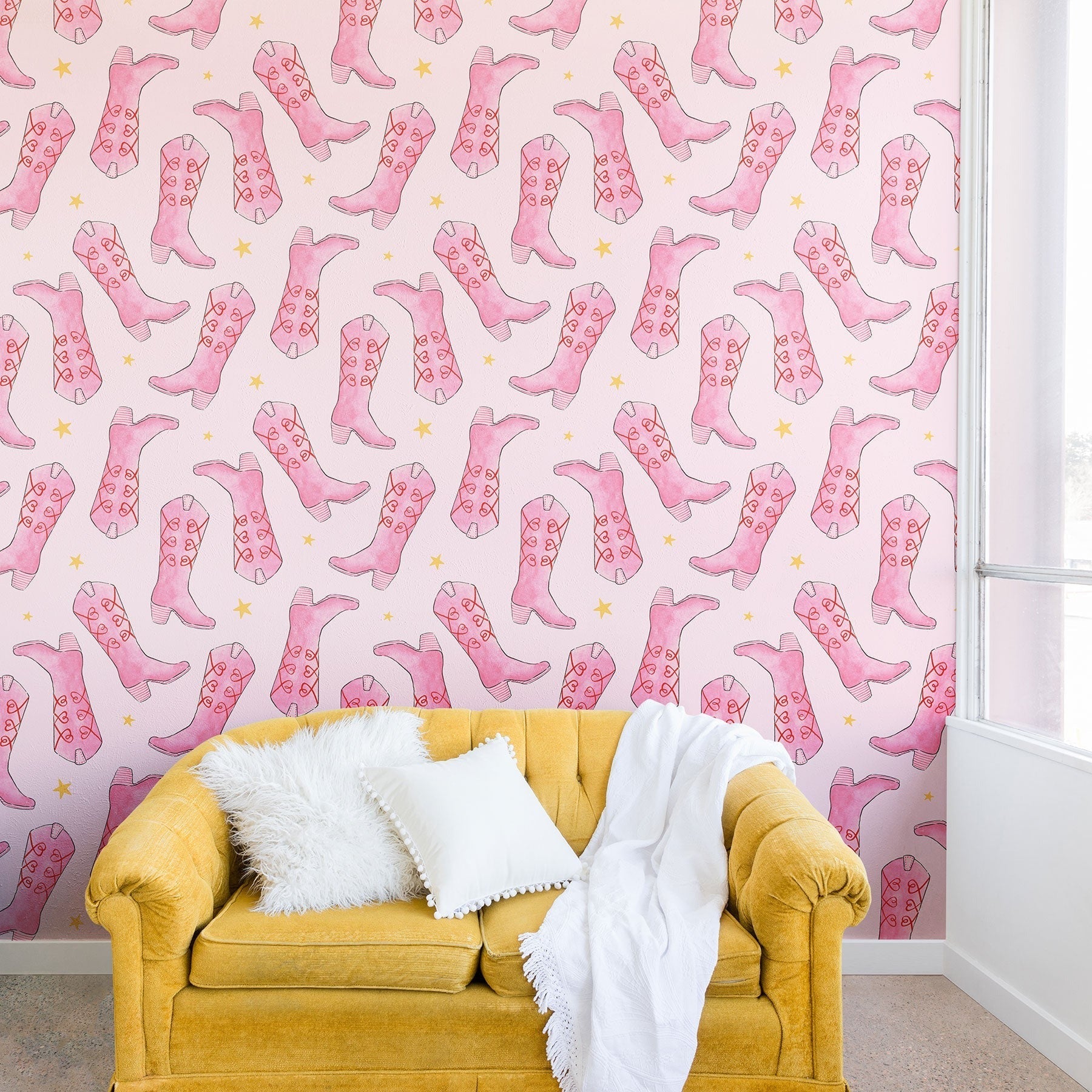 Love_Ryming Stars and Boots Wall Mural