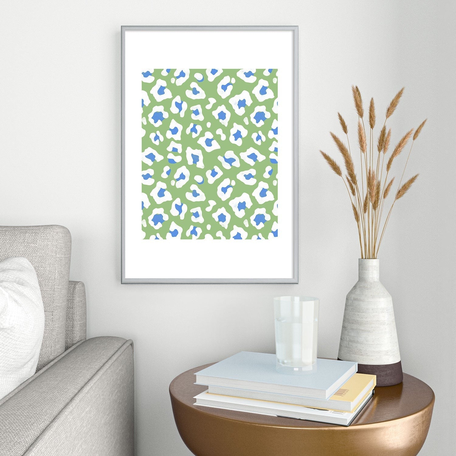 Avenie BR Cheetah Print Metal Framed Art Print