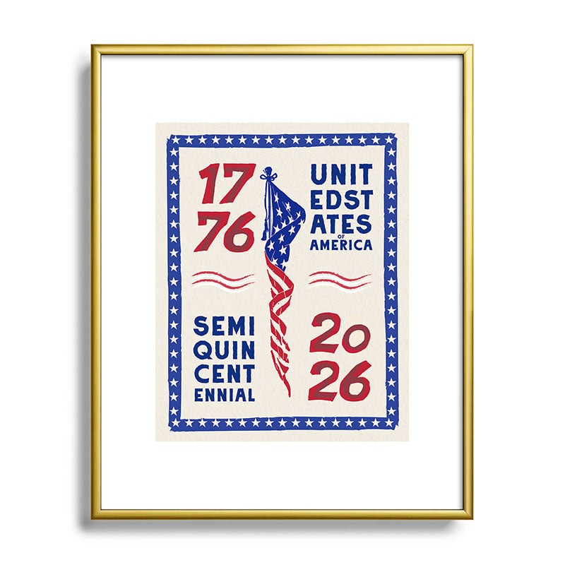 DENY Designs Retro 76 26 Metal Framed Art Print