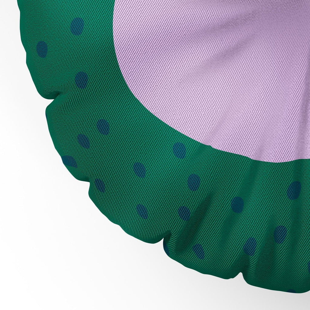 Camilla Foss Pebbles and Rabbit Floor Pillow Round