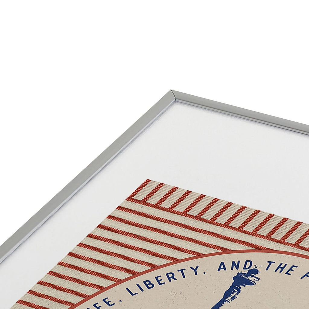 DENY Designs Life Liberty Metal Framed Art Print